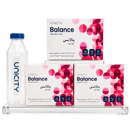 Unicity Balance Berry – 3 Boxes (90 Sachets) with Unicity Bottle