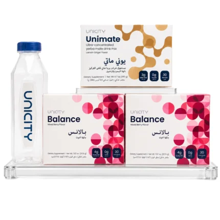 feel-great-30-day-program-unimate-lemon-ginger-2-mixed-berry-balance-boxes-unicity-bottle